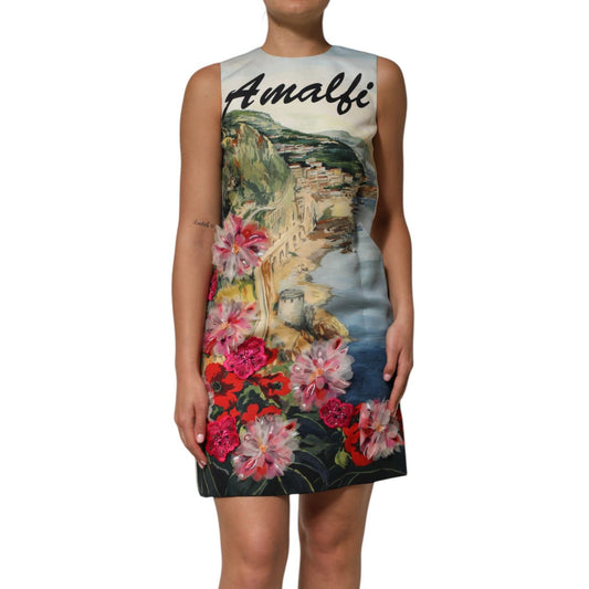 Dolce & Gabbana Multicolor Crystal Embellished Mini Dress DR81769-36