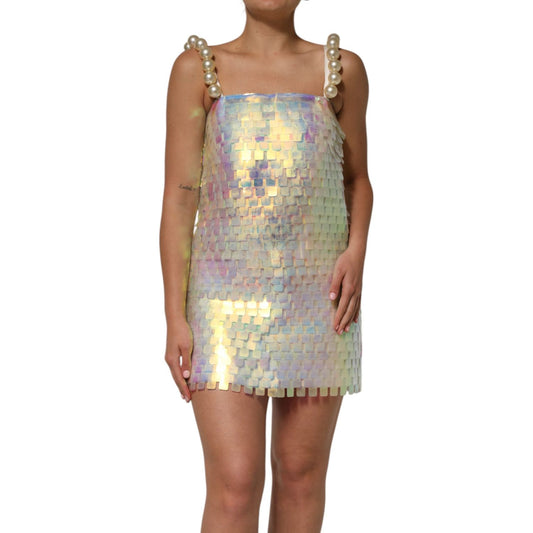 Dolce & Gabbana Multicolor Sequin Holographic Mini Dress DR81779-40