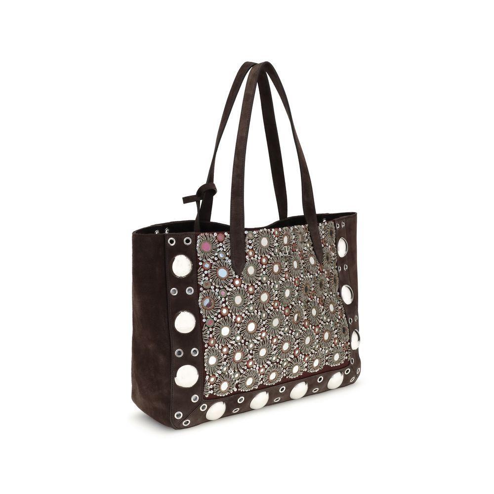Front view with bag zipped and handles upright.