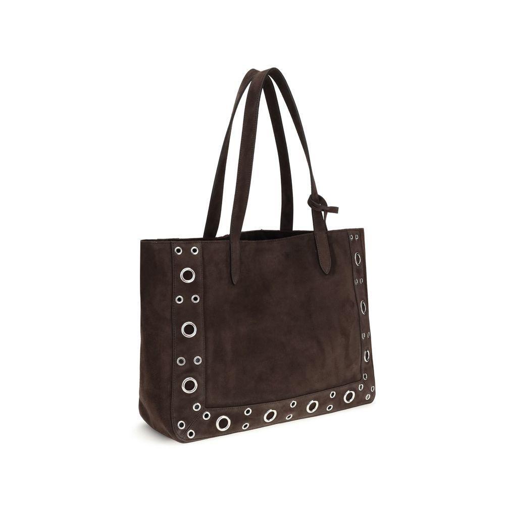 Front view with bag zipped and handles upright.