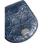Dolce & Gabbana Blue Exotic Skin Coin Condom Case Holder Pocket Wallet