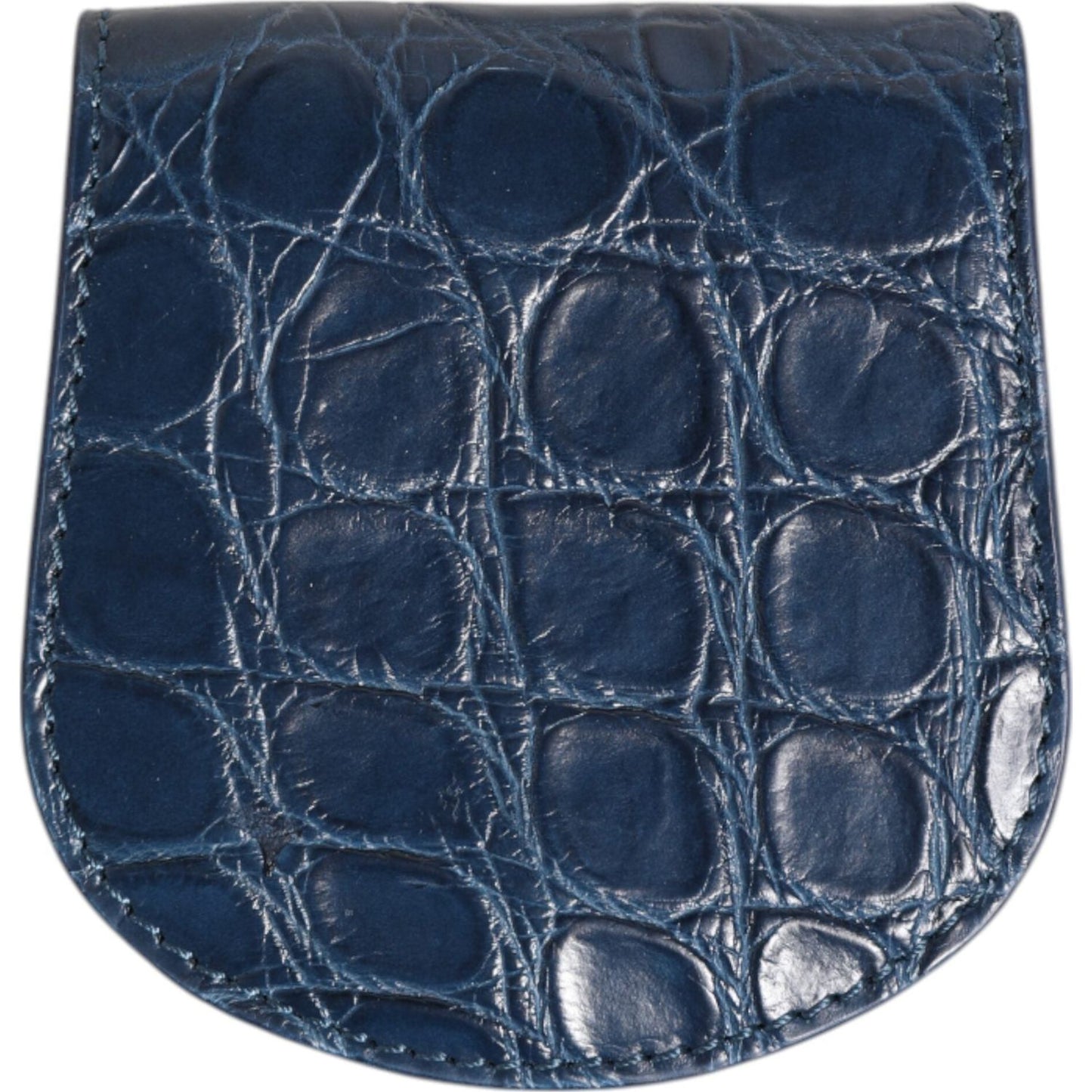Dolce & Gabbana Blue Exotic Skin Coin Condom Case Holder Pocket Wallet
