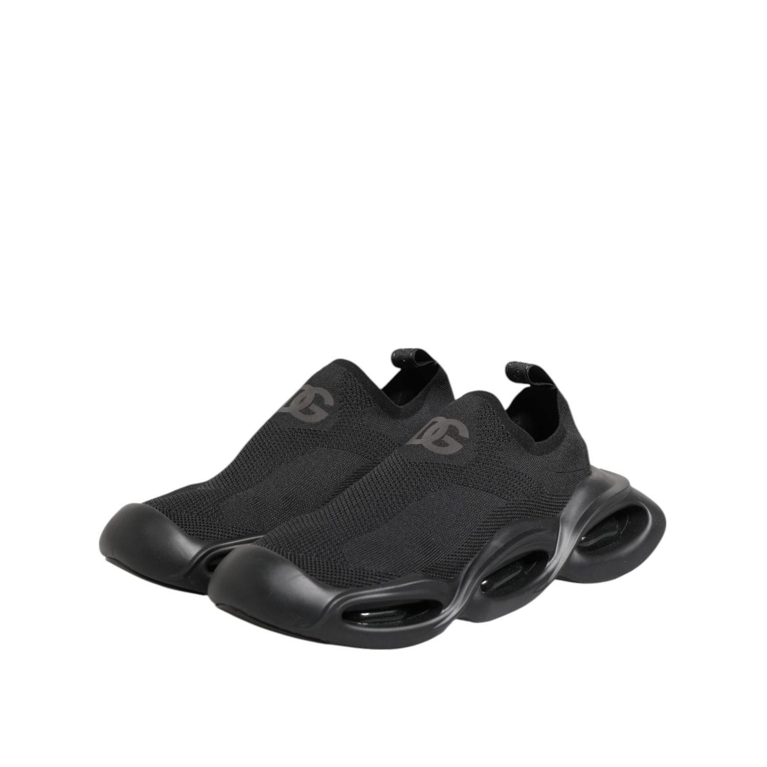 Dolce & Gabbana Black Slip On Wave Low Top Men Sneaker Shoes