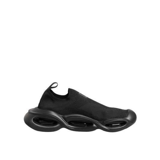 Dolce & Gabbana Black Slip On Wave Low Top Men Sneaker Shoes MV7329-43