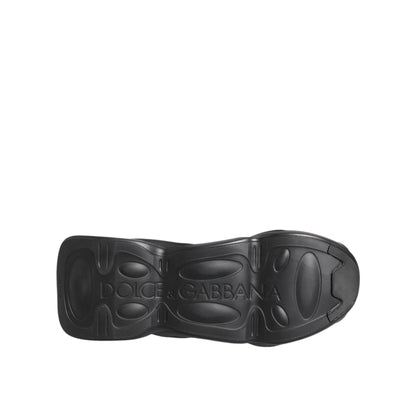 Dolce & Gabbana Black Slip On Wave Low Top Men Sneaker Shoes