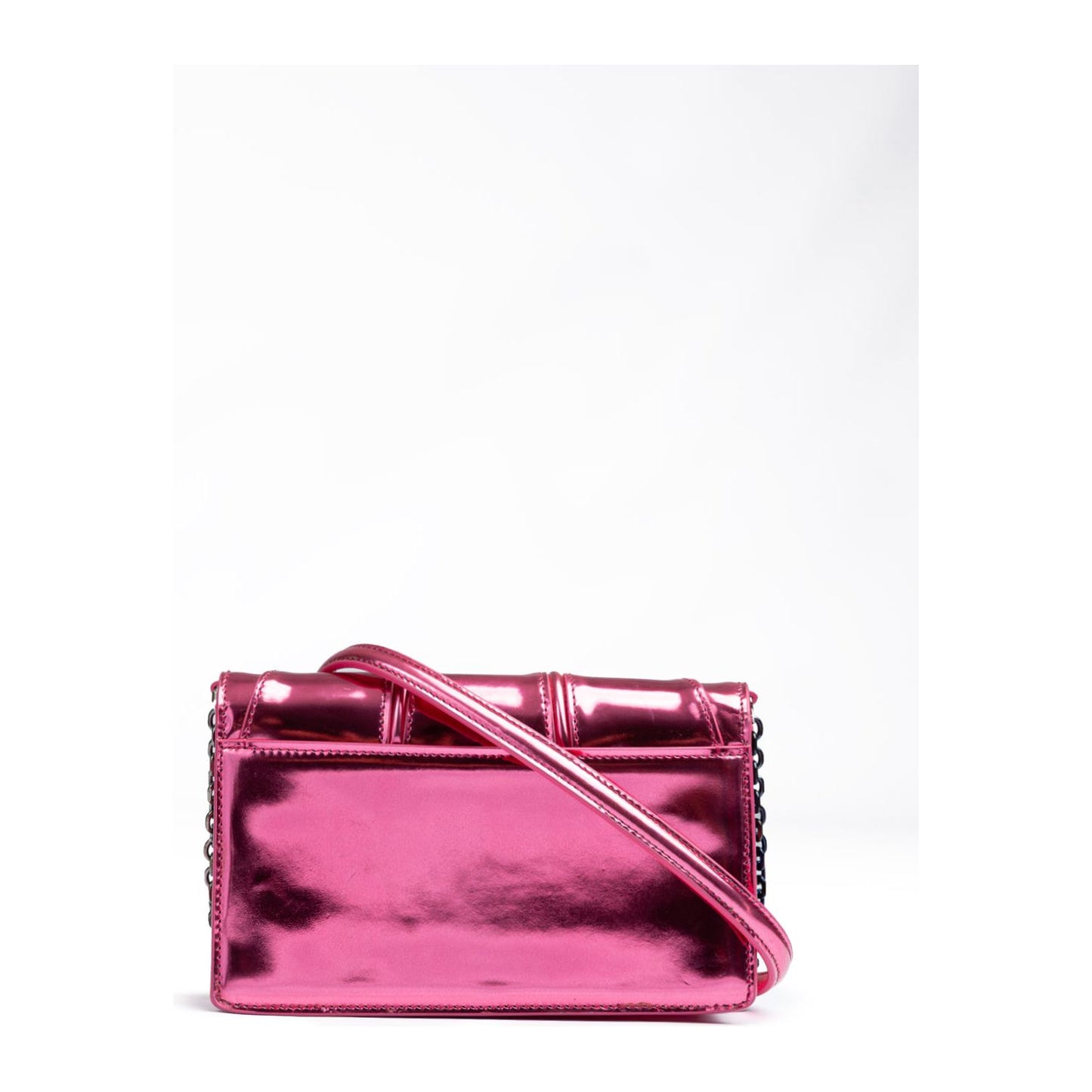 Ferrari Metal Pink GT patent leather bag with chain FE8056121179028