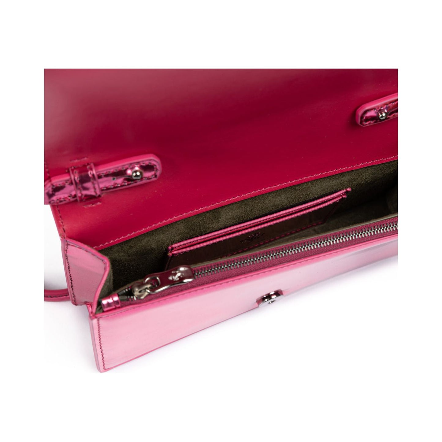 Ferrari Metal Pink GT patent leather bag with chain FE8056121179028