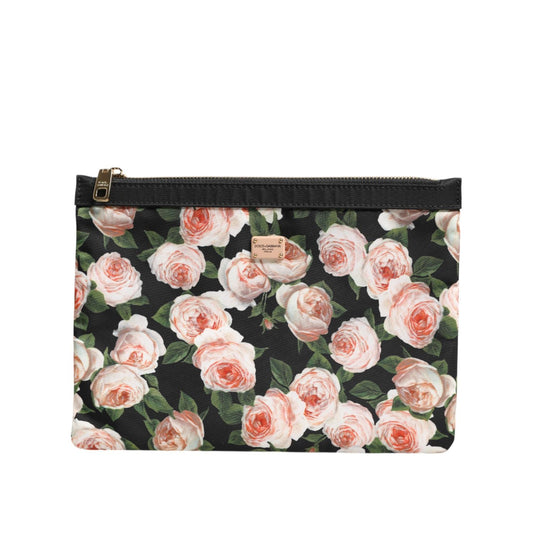 Dolce & Gabbana Multicolor Floral DG Plaque Clutch Women Pouch Borse Bag
