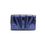 Ferrari Metal blue GT patent leather bag with chain FE8056121179073