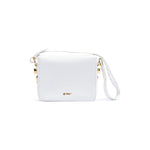 Off-White White/Gold Metallic Stripe Crossbody Bag OF8056121179356