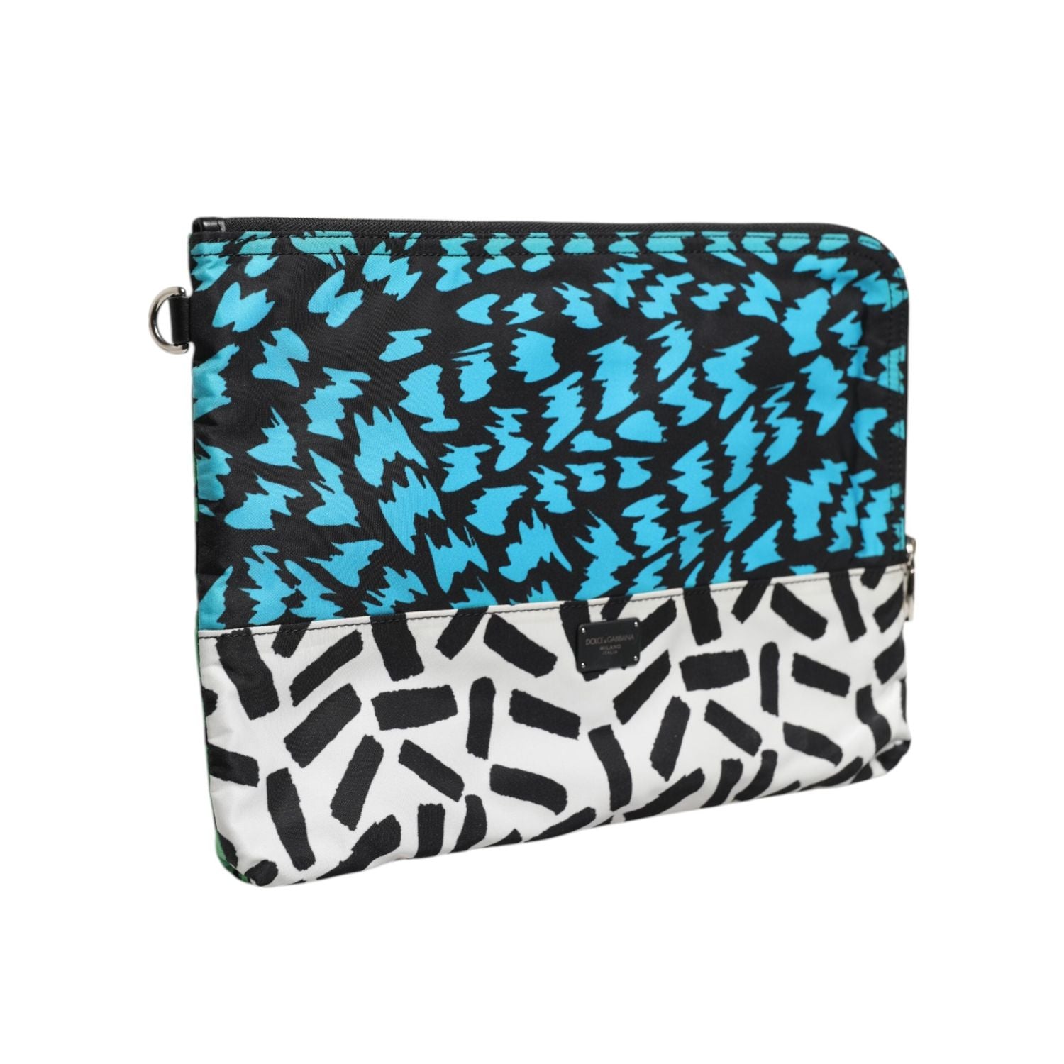 Front view with bag zipped and handles upright.