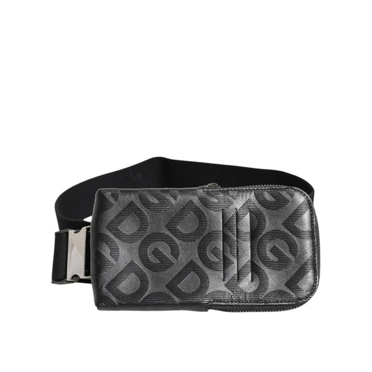 Dolce & Gabbana Gray DG Logo Mania Purse Phone Belt Waist Men Borse Bag
