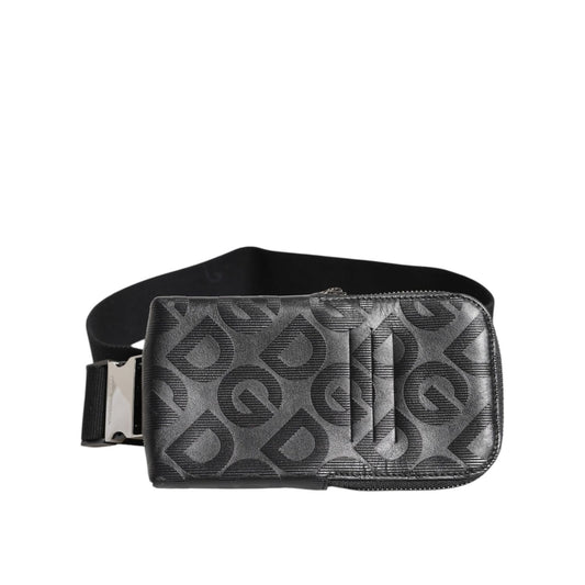 Dolce & Gabbana Gray DG Logo Mania Purse Phone Belt Waist Men Borse Bag