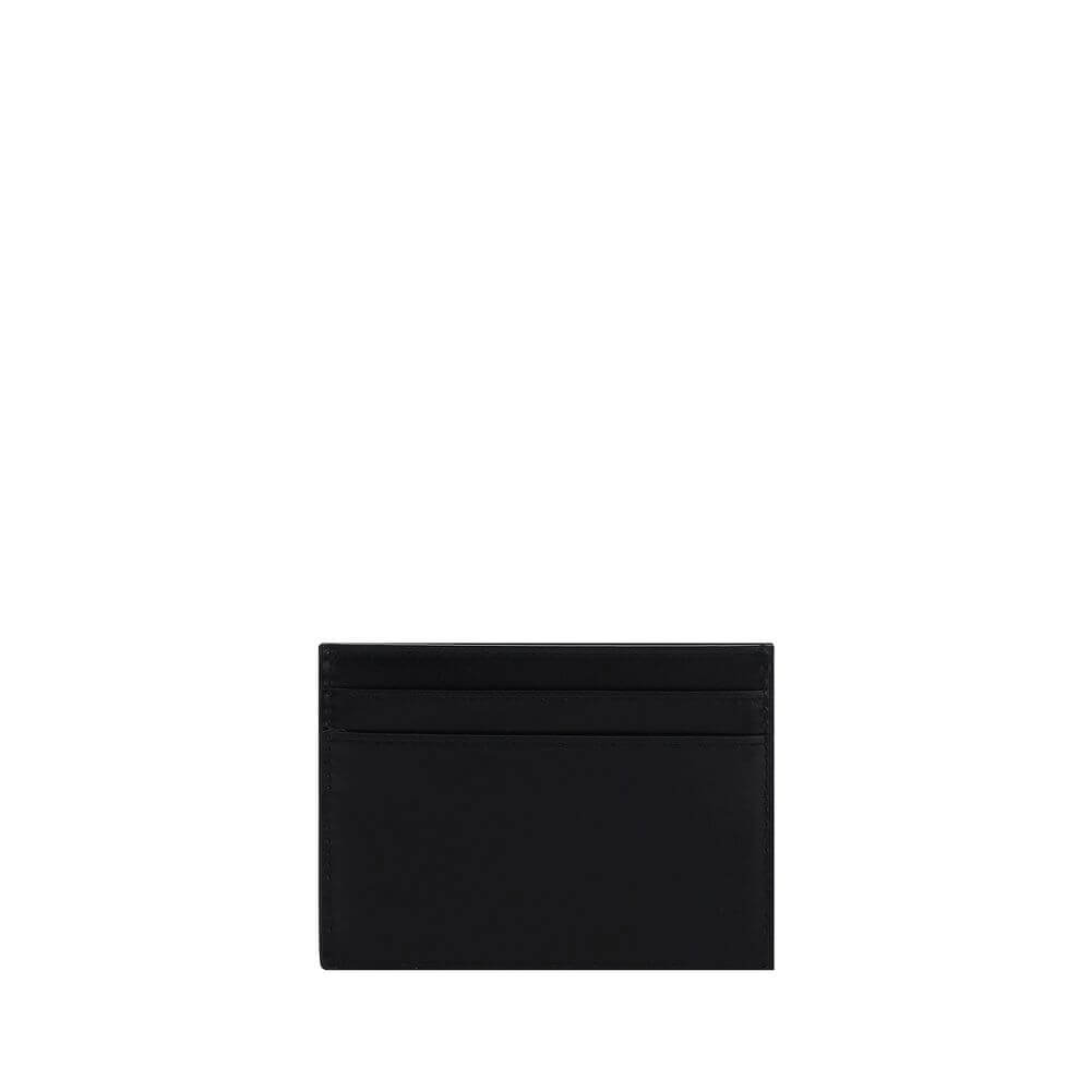 Saint Laurent Black Calf Leather Bos Taurus Wallet with card slots and logo plaque, season AW25.
