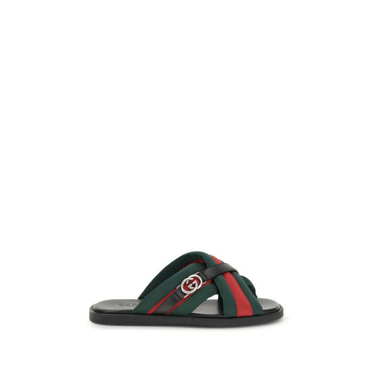 Gucci Web Sandals with Interlocking GG GU-838084HAAHH8449-EU40.5/US7.5