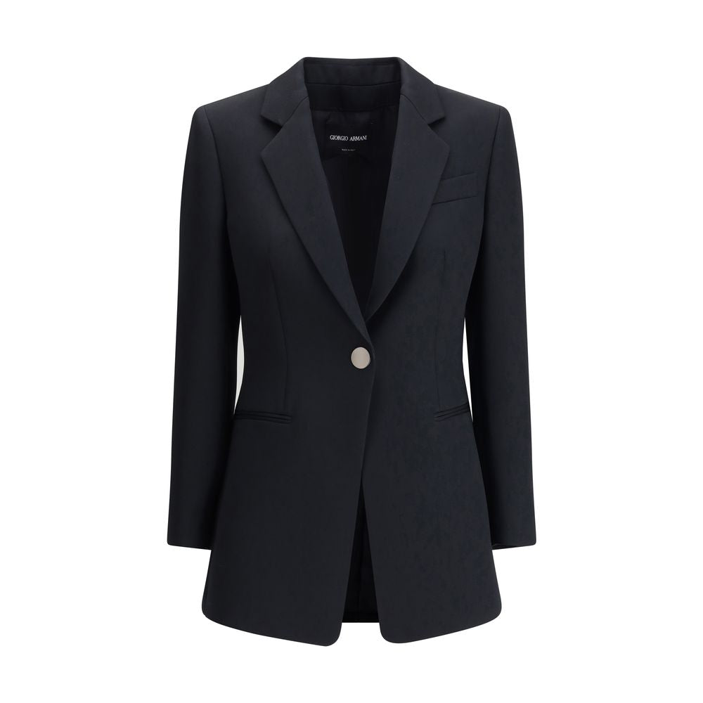 Giorgio Armani Black Polyester Blazer