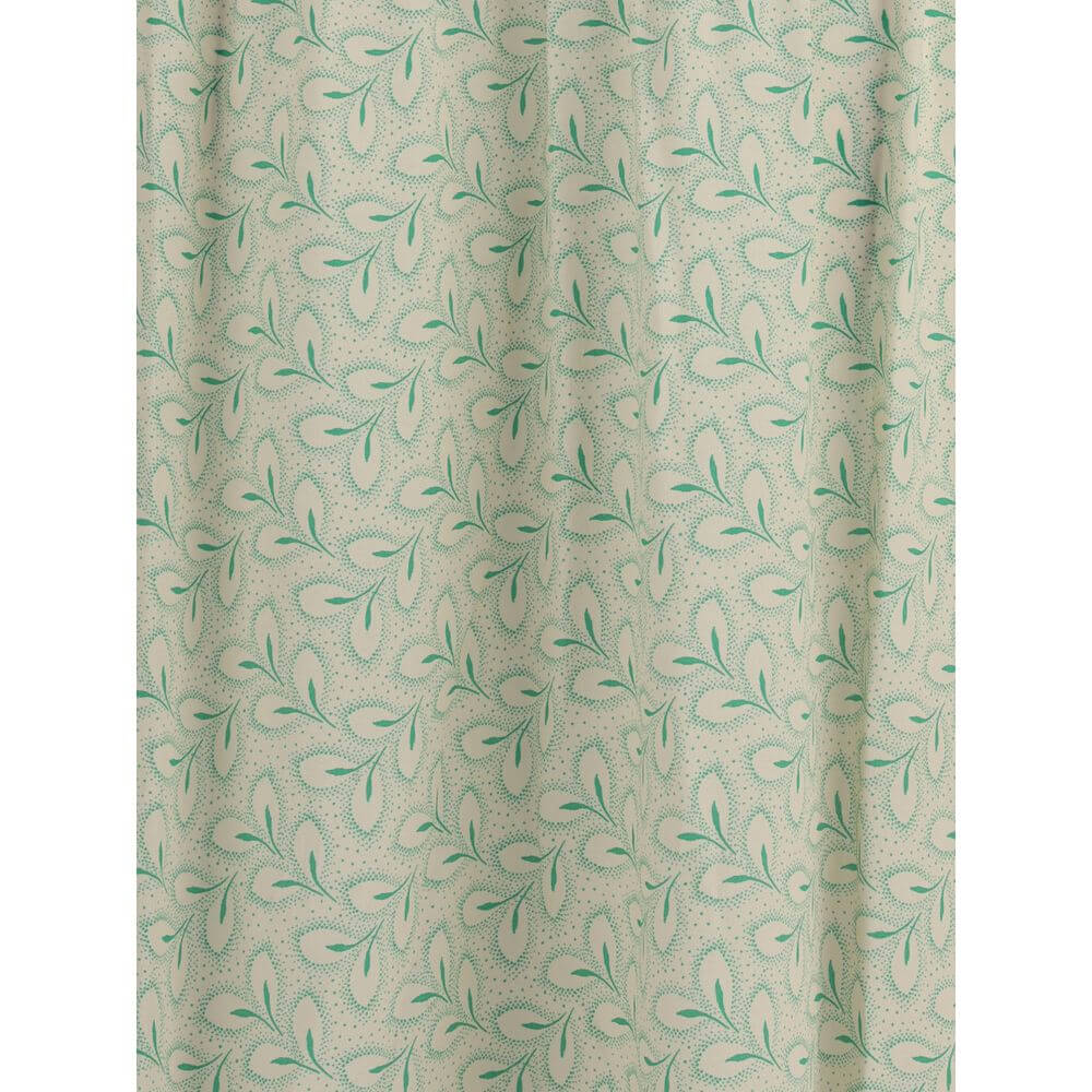 Close-up of foliage print on Kristina Ti Green Silk Long Dress