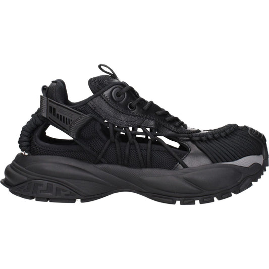 Versace Black Leather Athletic Sneakers VE-15248526737673-EU39/US6