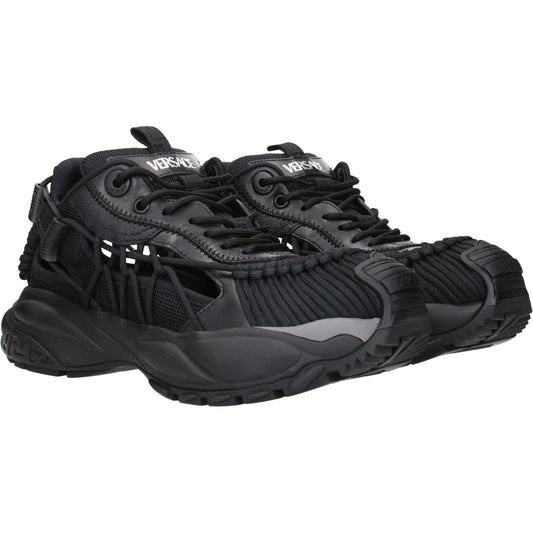 Versace Black Leather Athletic Sneakers VE-15248526737673-EU39/US6
