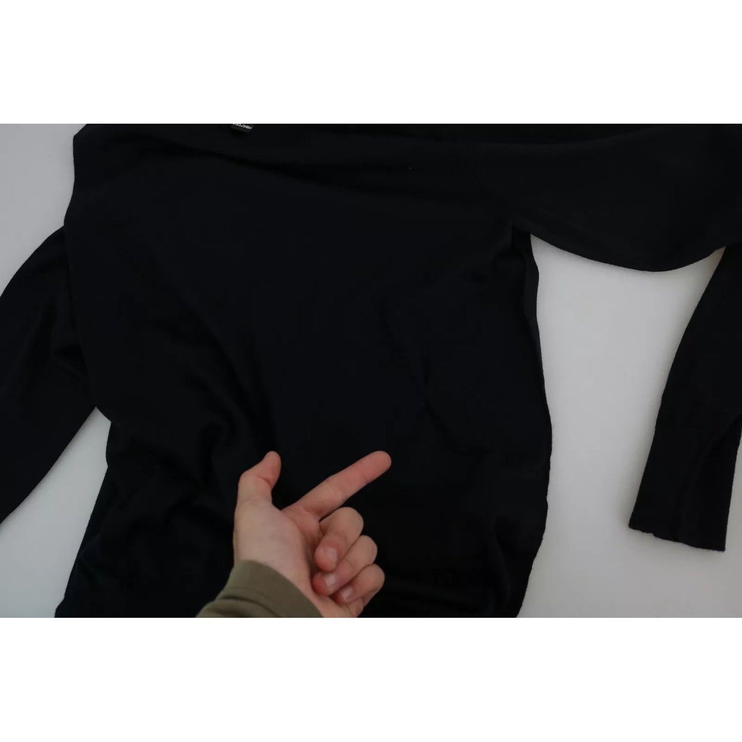 Dolce & Gabbana Black Cashmere Crewneck Pullover Sweater TSH5561-44