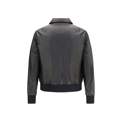 Belstaff Black Lamb Ovis Aries Aries Bomber