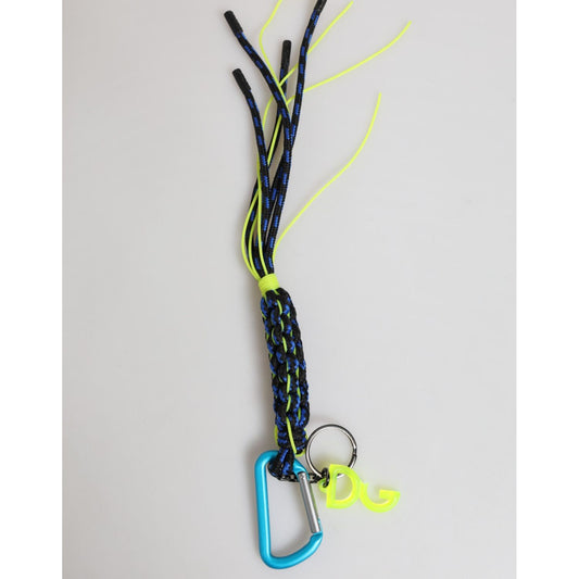 Dolce & Gabbana Multicolor Polyester Tape String DG Logo Keychain Keyring SMY11058