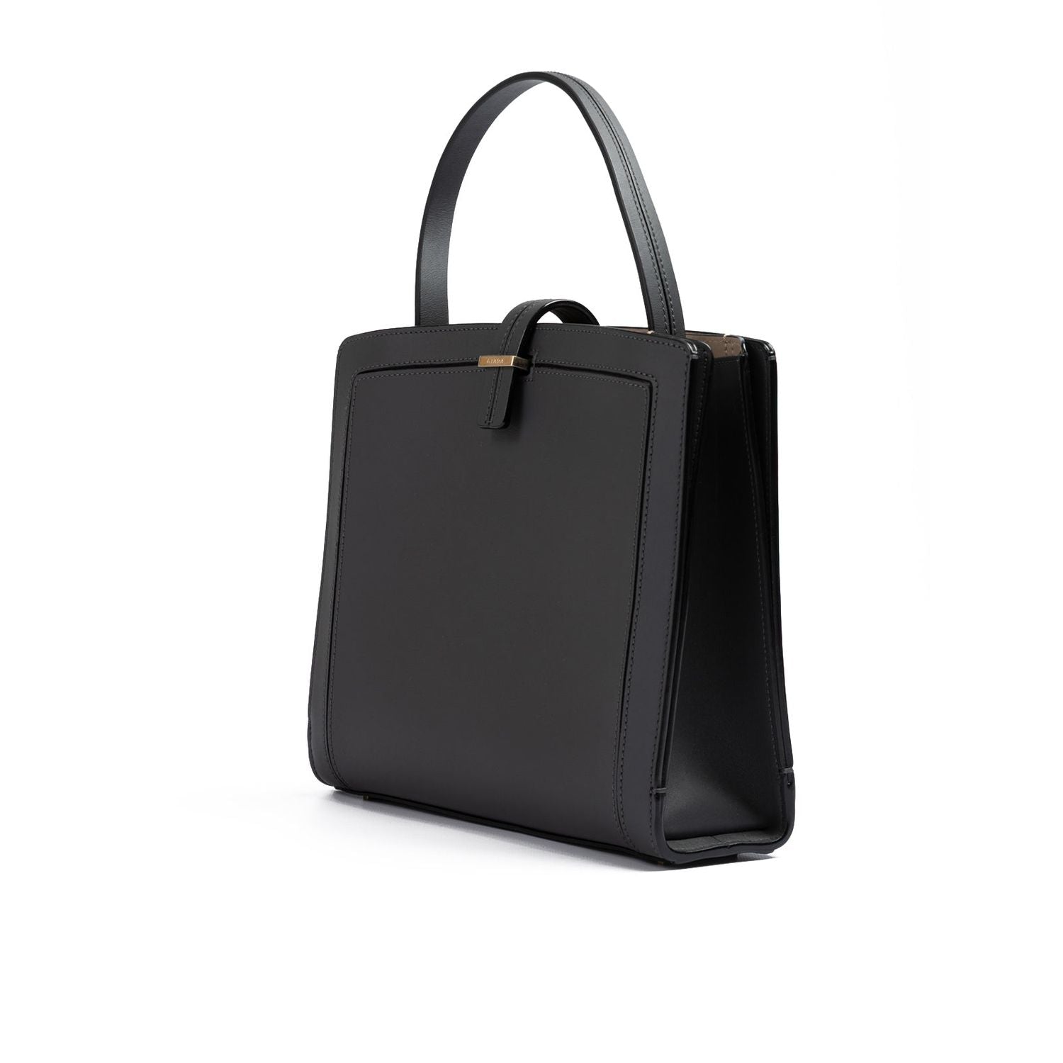 Front view with bag zipped and handles upright.