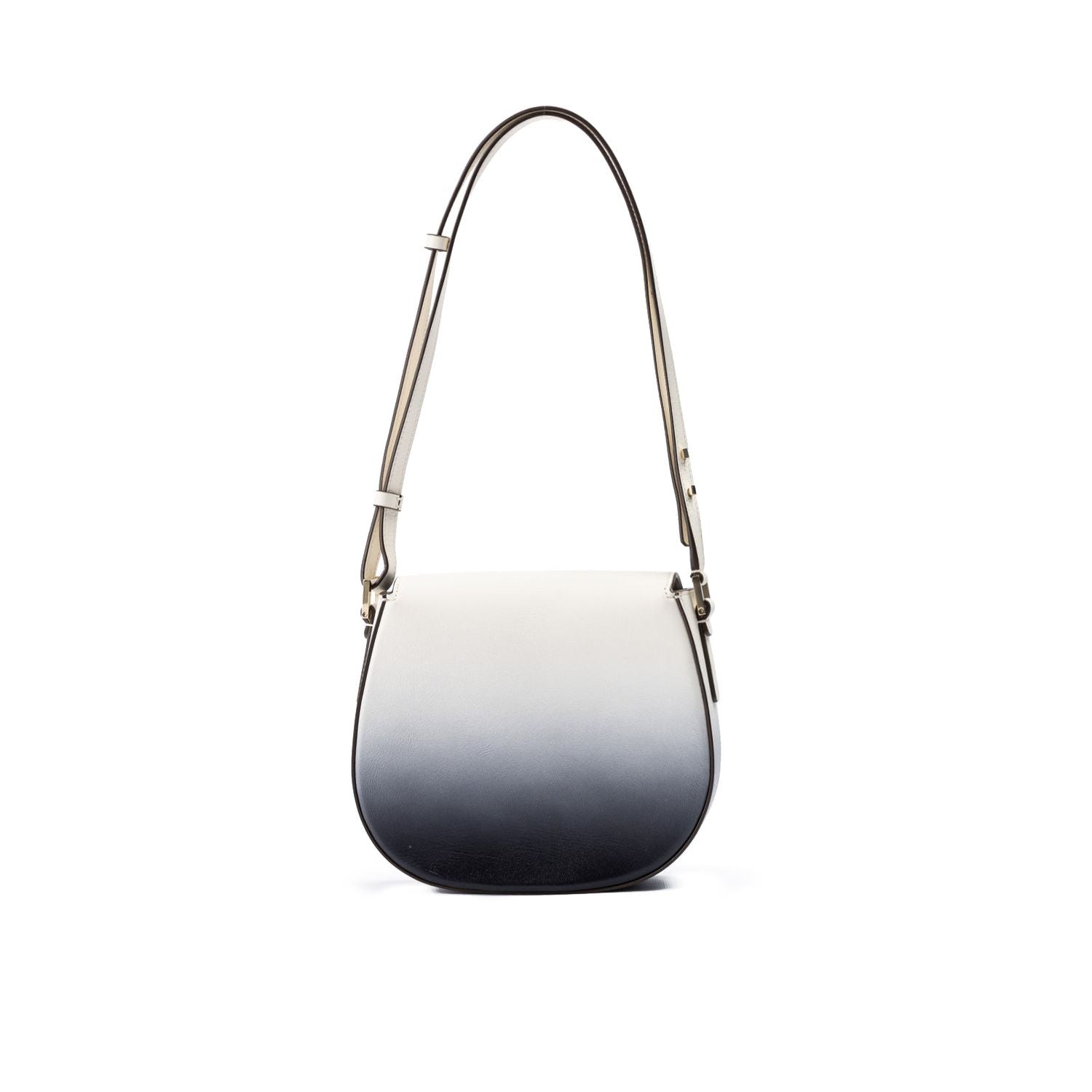 Front view with bag zipped and handles upright.