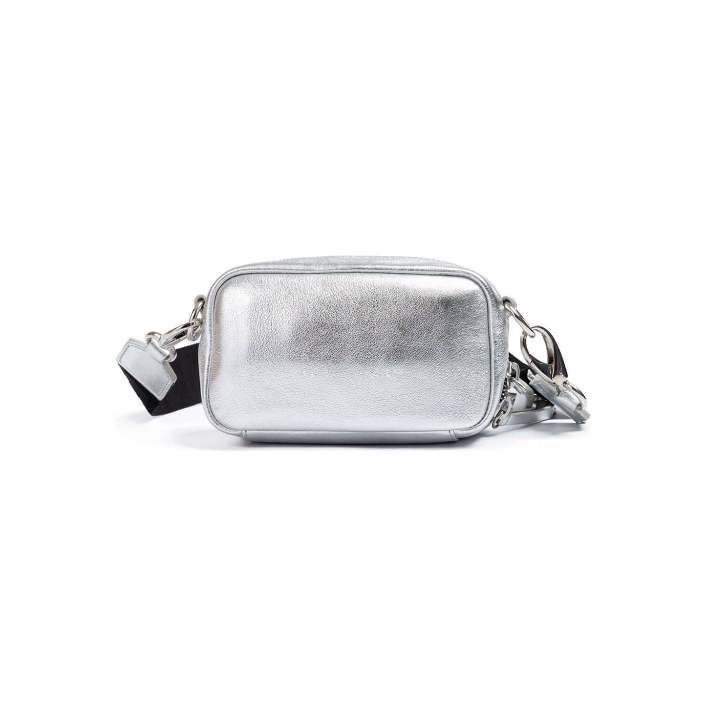 Dsquared² Silver Paillettes and Leather Clutch Bag DS210825-7
