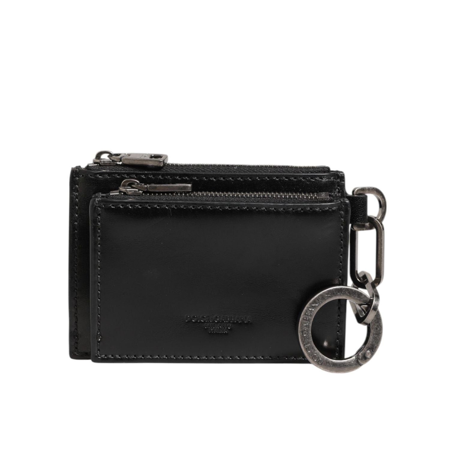Front view with bag zipped and handles upright.