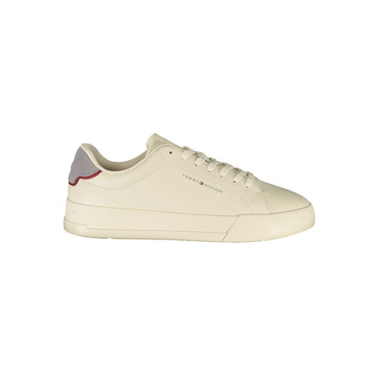 Tommy Hilfiger Beige Leather Men Sneaker TO-39379-EU40/US7