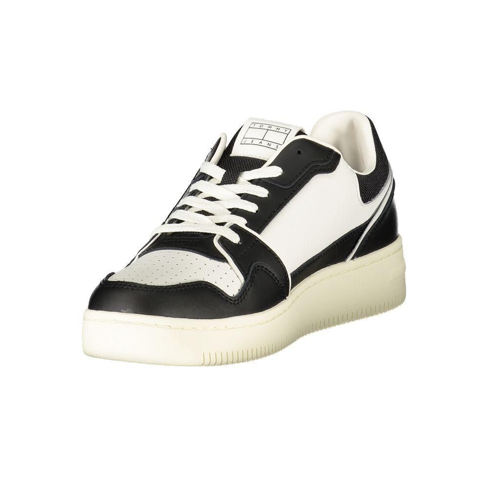 Tommy Hilfiger Black Leather Men Sneaker TO-39378-EU40/US7