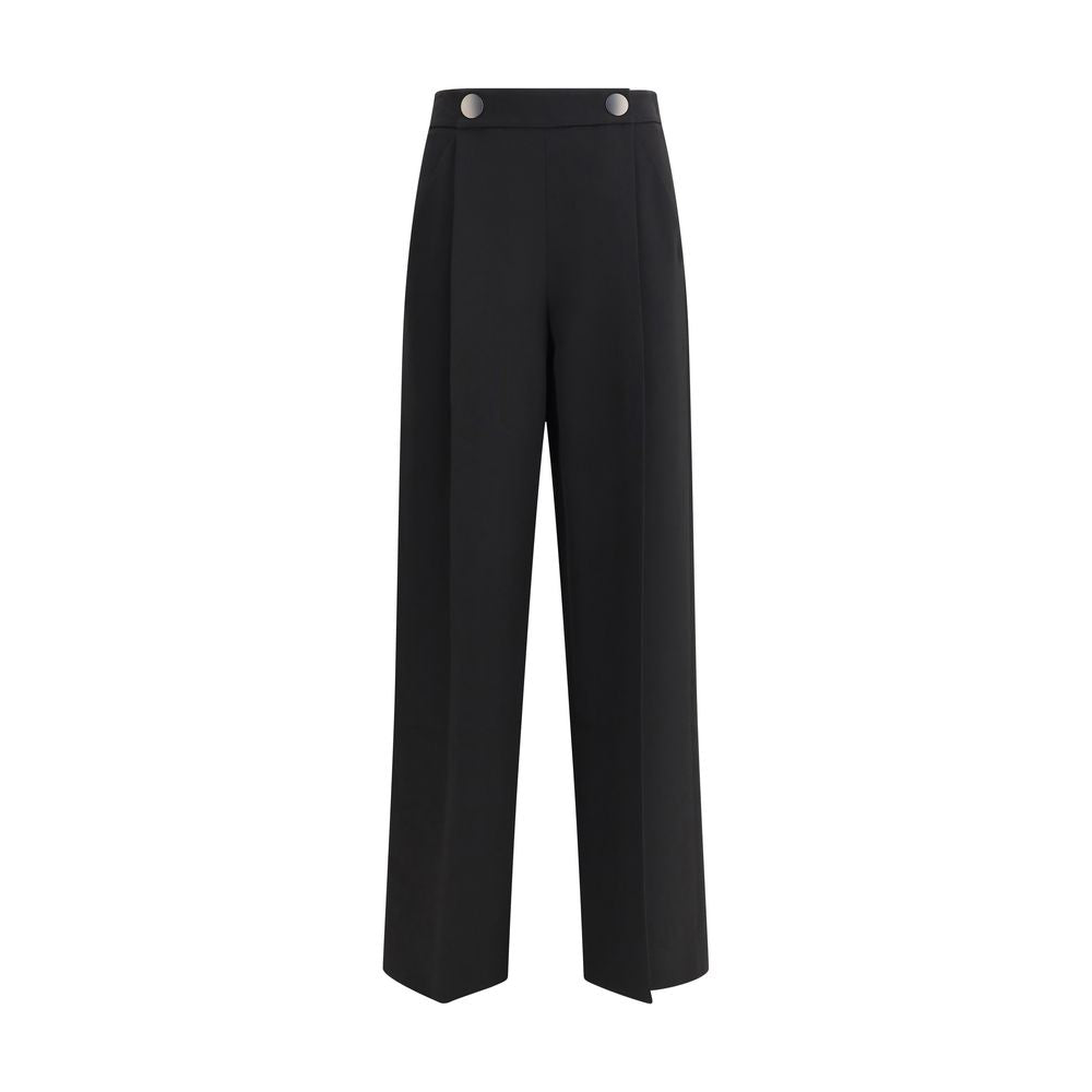 Giorgio Armani Black Silk Casual Pants