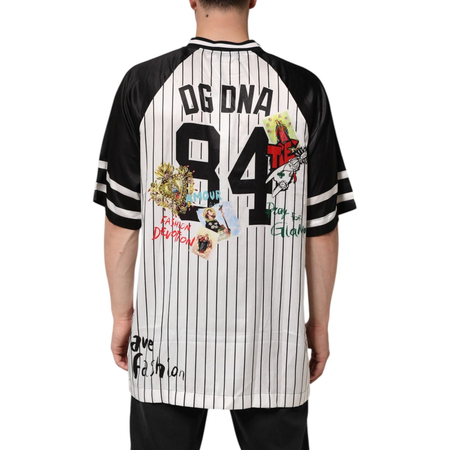Dolce & Gabbana Tradizione Graffiti Print Oversized Men T-shirt