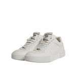 Dolce & Gabbana White Miami Leather Low Top Sneakers Shoes with cushioned interior and durable rubber sole for style and comfort.