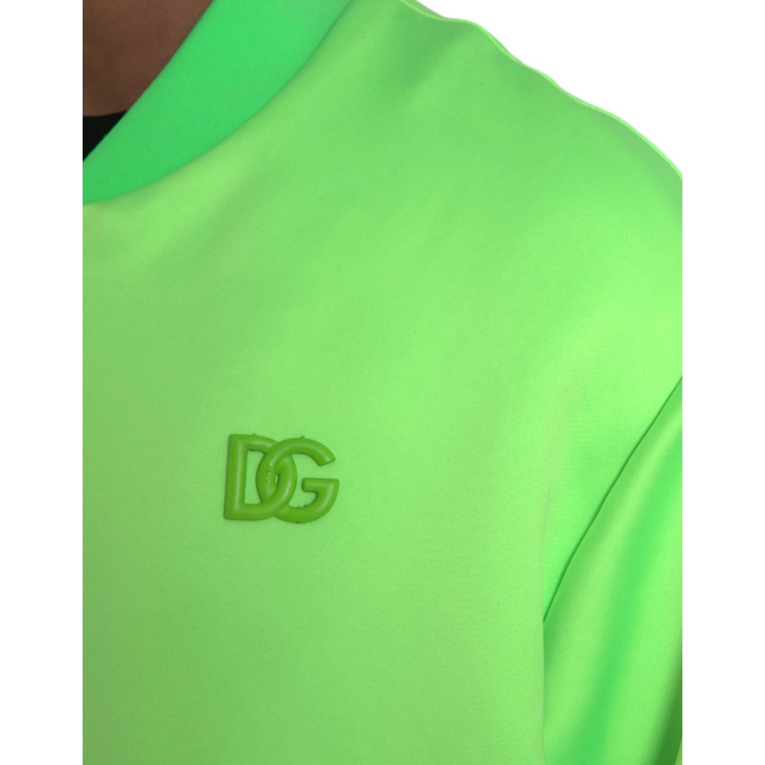 Dolce & Gabbana Neon Green Polyester Long Sleeves Men Bomber Jacket