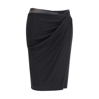 Versace Black Viscose Midi Skirt