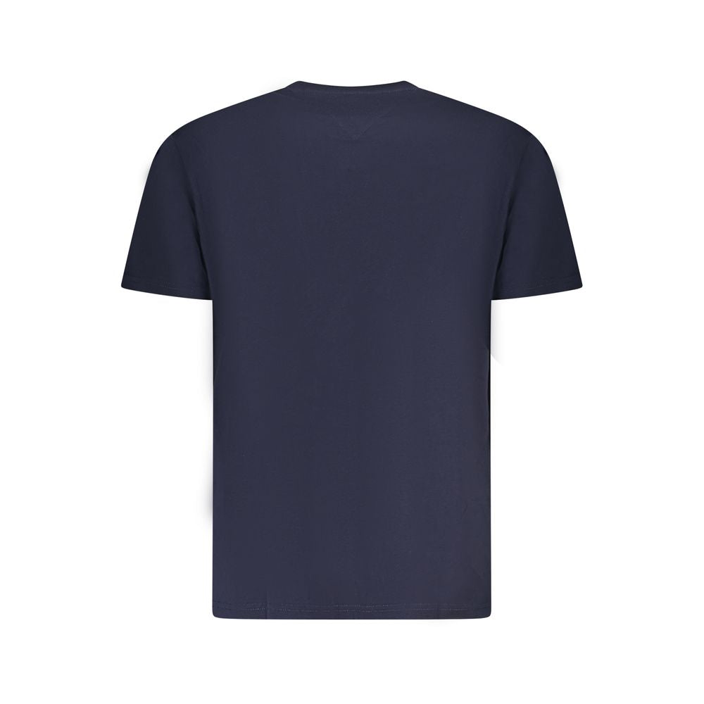 Tommy Hilfiger Blue Cotton Men T-Shirt - Back View