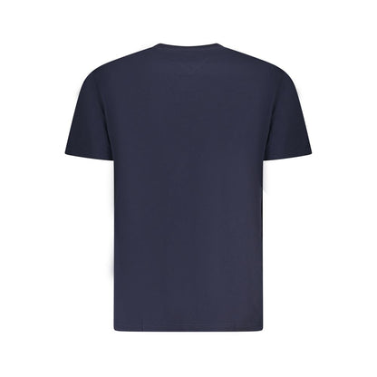 Tommy Hilfiger Blue Cotton Men T-Shirt - Back View