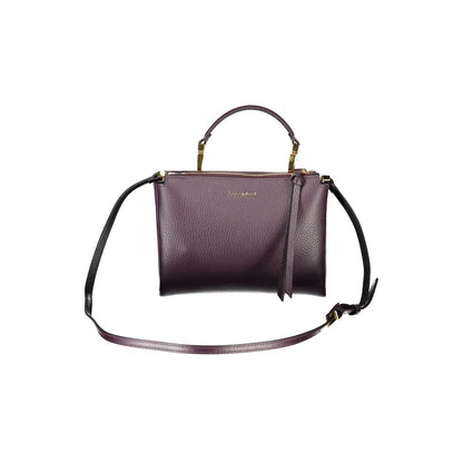 Coccinelle Purple Leather Women Handbag with adjustable strap and distinctive compartments, showcasing elegant Italian craftsmanship.