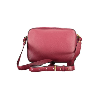 Coccinelle Purple Leather Women Handbag with adjustable strap and elegant design for fashionable style.