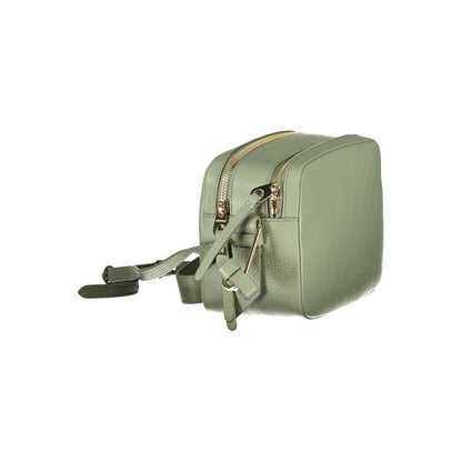 Coccinelle Green Leather Women Handbag with adjustable strap and dual compartments, showcasing practical elegance and style in vibrant green.