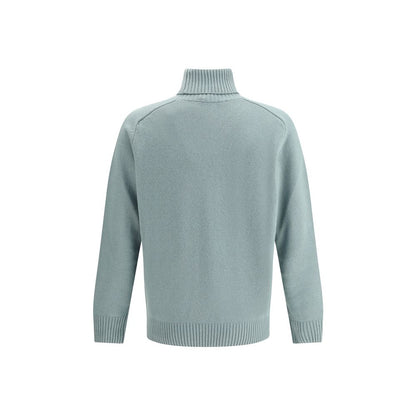 Brooksfield Green Fleece Wool Turtleneck