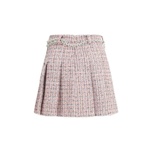 Self-Portrait Crystal Belted Miniskirt SE-AW25048SKAPPINK-6