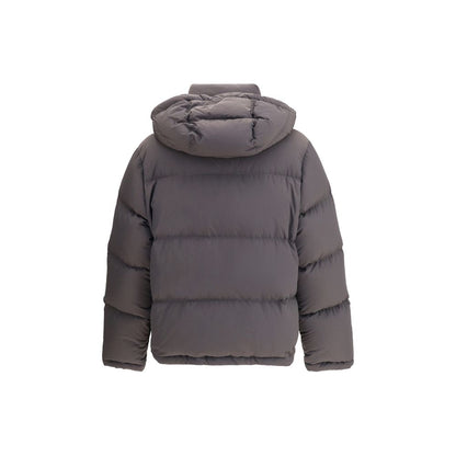 Dolce & Gabbana Gray Padded Down Jacket Polyester Coat