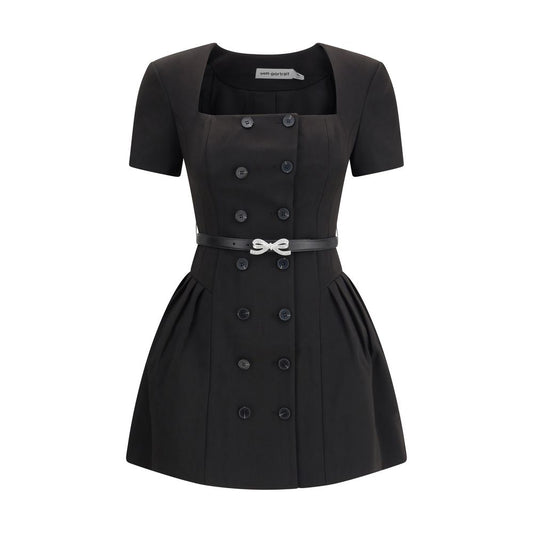 Self-Portrait Crepe short sleeve Dress SE-AW25082SBBLACK-10