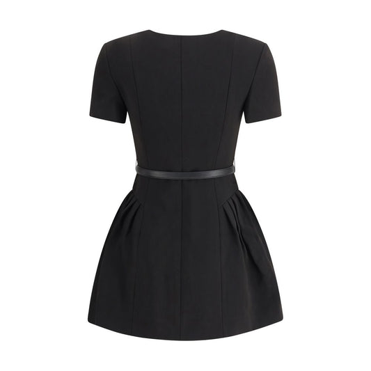 Self-Portrait Crepe short sleeve Dress SE-AW25082SBBLACK-10
