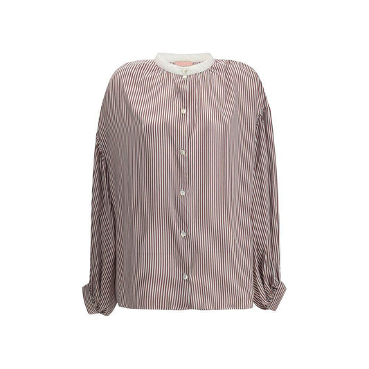 Kristina Ti Striped Shirt with wide sleeves KR-KCA0614TI0288RO4-IT38 | S