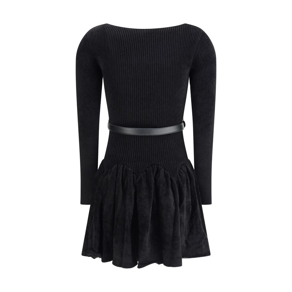 Self-Portrait Chenille knit Dress SE-AW25029SBBLACK-M