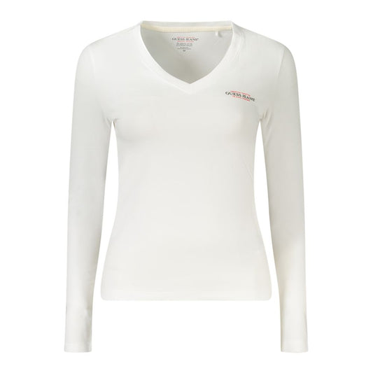 Guess Jeans White Cotton Tops & T-Shirt